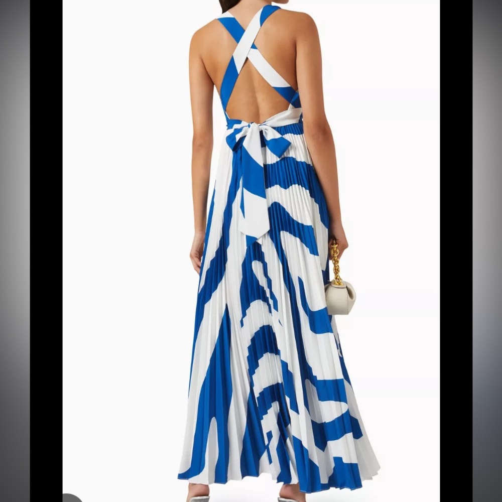 😍MILLY ORIA BEAUTIFUL BLUE/WHITE MAXI DRESS - SIZE 0!
